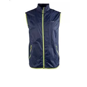 Greg Norman Attack Life Men's Colton Zip-Front Vest Blue Yellow Large